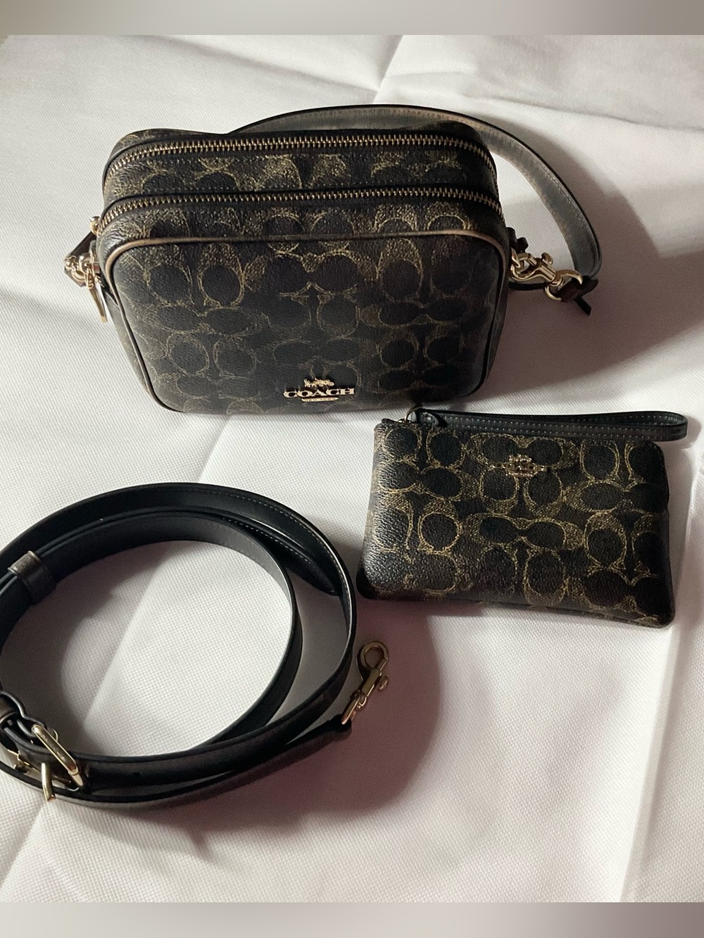 Coach Mini Carey Crossbody Bag In Loved Signature Canvas